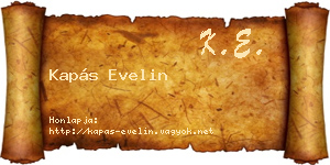 Kapás Evelin névjegykártya